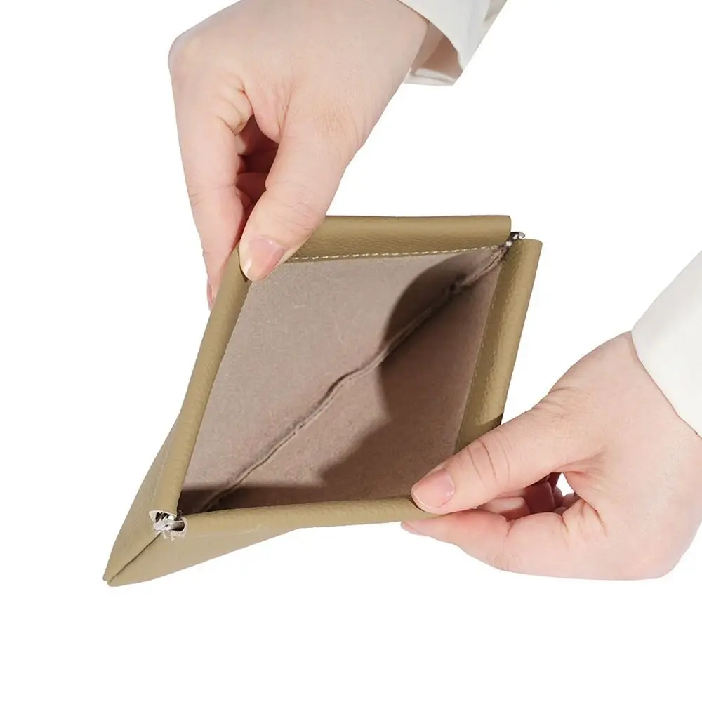 Portable PU Leather Wallet Ultra-thin Large Capacity Makeup Bag Automatic Closed Phone Bag For Women Lady Girl Gift