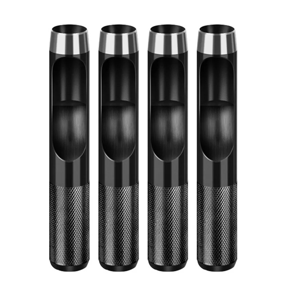 

10Pcs Belt Hole Punch Hole Punch Chisel Cutter Black 1-6Mm Non-Slip Handle Craft Tool for Belt Making Decorating