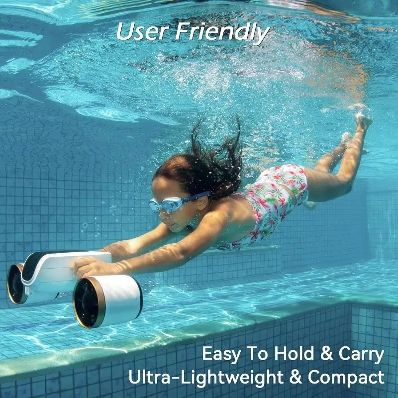 

【Лучшие продажи】Морской скутер Мощный морской электрический подводный морской скутер 350 Вт, 30 м для дайвинга, подводный двигатель Snorkeli