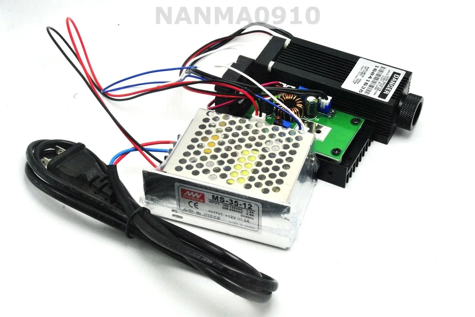 โมดูลเลเซอร์ไดโอดเลเซอร์อินฟราเรด IR Dot แบบโฟกัสได้ 808nm 1600mW พร้อมกําลังไฟ 12V 2A