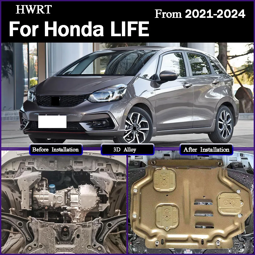 

Engine Guard Board Splash Shield Mud Fender Plate Cover Mudflap Mudapron Mudguard Higher Quality For Honda LIFE 2021-2024 1.5L