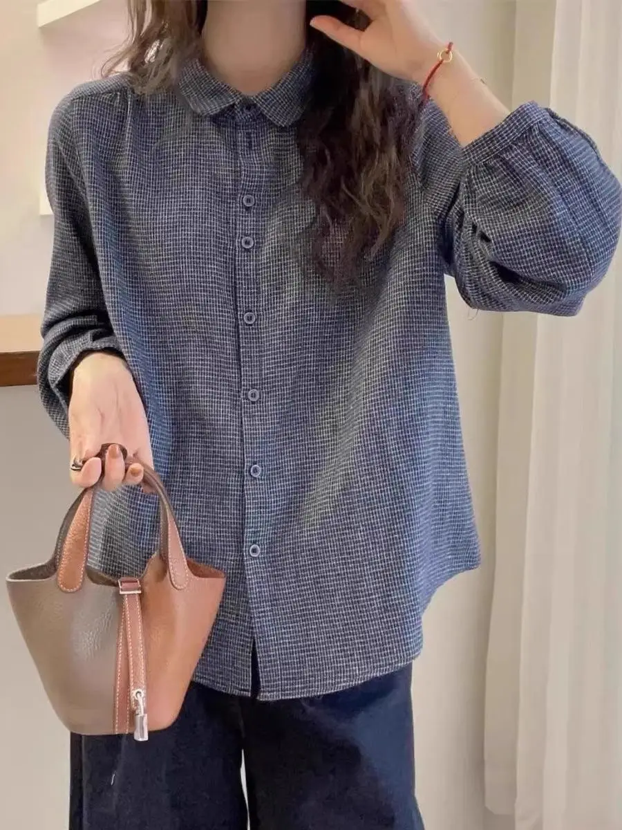 

Новый женский винтажный кардиган с длинными рукавами-фонариками, отложным воротником и открытым передом, весенняя коллекция