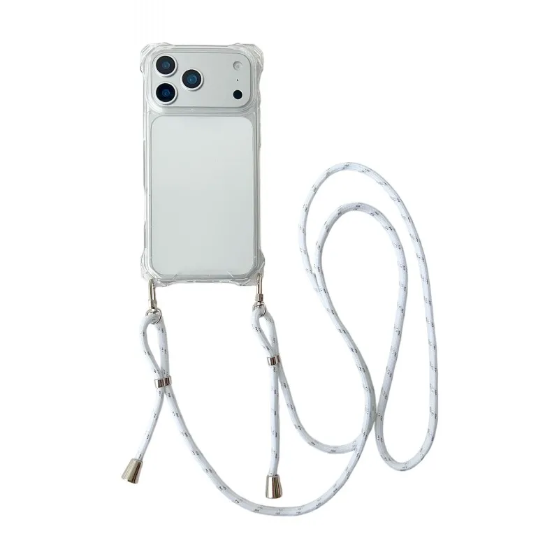 S26 Ultra Hülle, stoßfest, für Samsung Galaxy S25 FE S23 S24 Plus, Umhängetasche, Lanyard-Kordel, vier Ecken, transparente Kunststoff-Gurtabdeckung – Detail 15