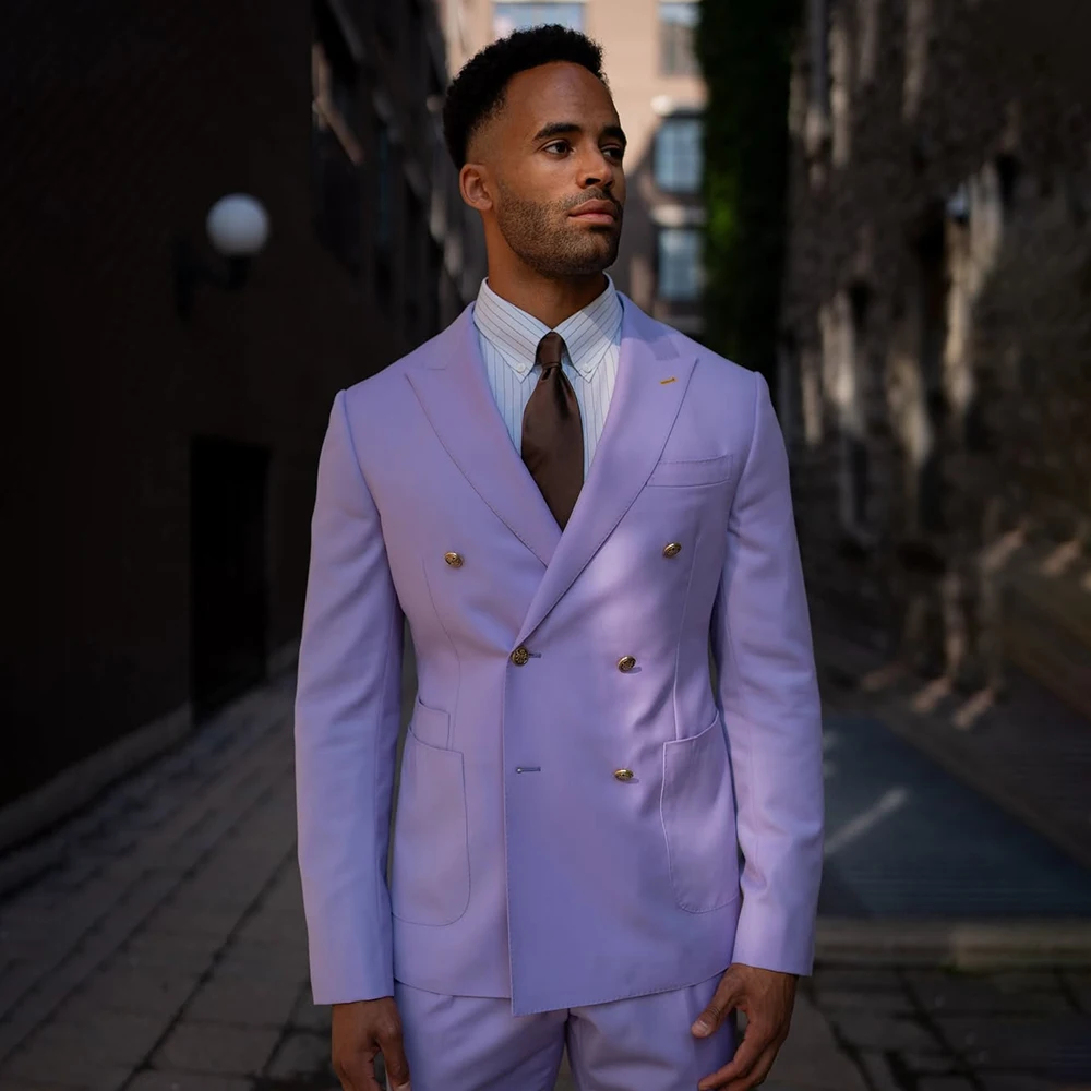 

Формальные мужские костюмы, элегантные двубортные костюмы с острым лацканом, приталенный комплект из двух предметов, куртка и брюки, свадебная мужская одежда, костюм Homme