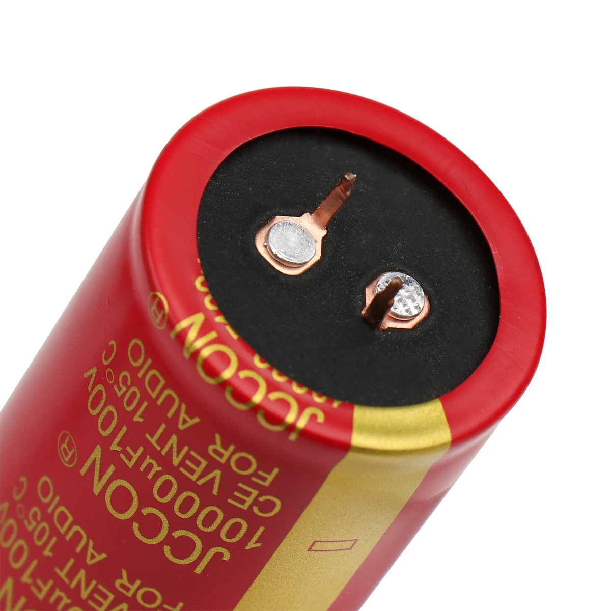 JCCON Electrolytic Audio Capacitor 100V10000UF Size 35x70mm Copper Pin Horn Capacitor For Audio Hifi Amplifier 105℃