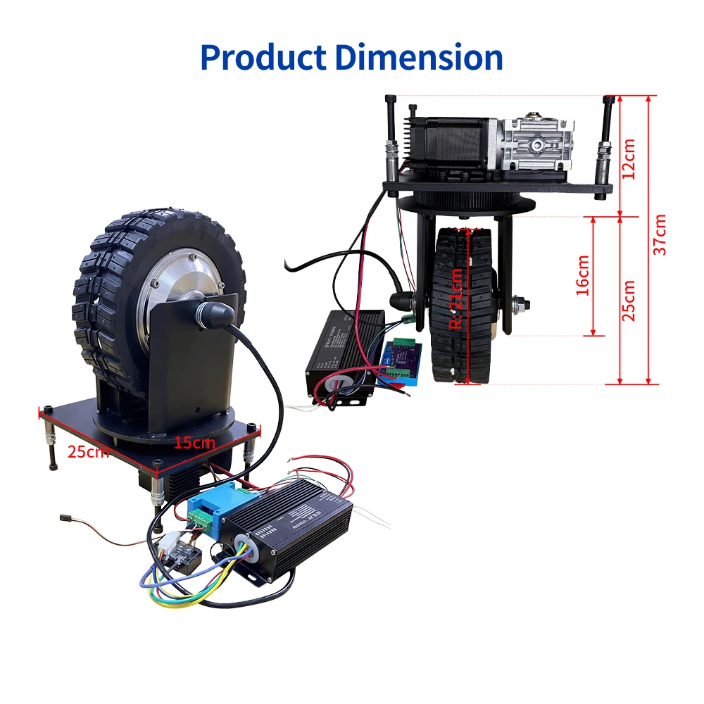 4 Piece High Load 500kg Drive Wheel Assembly Steering Motor for AGV EPS System Motor Wheel Vertical Drive Wheel with Hub Motor