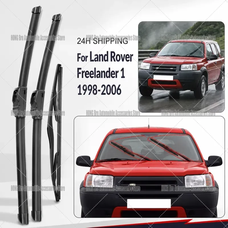 For Land Rover Freelander 1 1998-2006 Front Rear Wiper Blades Windshield Window Rubber Refills 22 21 14 Inch Auto Accessories