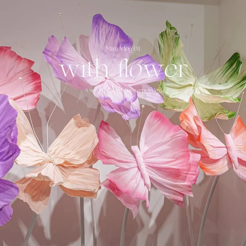 Simulation Butterfly 3D Artificial Flowers Outdoor Garden Wedding Decoration Window Display Fake Butterfly Home Decor Mariage