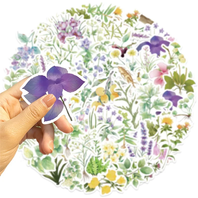 10/30/50PCS Kawaii INS Kleine Blume Klebrige PVC Aufkleber Ästhetische Schreibwaren DIY Dekoration Scrapbooking kinder liefert