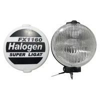 Foco halógeno FX1160 de 6 pulgadas, 12V, 55W, luz redonda deportiva para camión, luz de trabajo, lámpara antiniebla, faro, lente de cristal, carcasa de Metal todoterreno