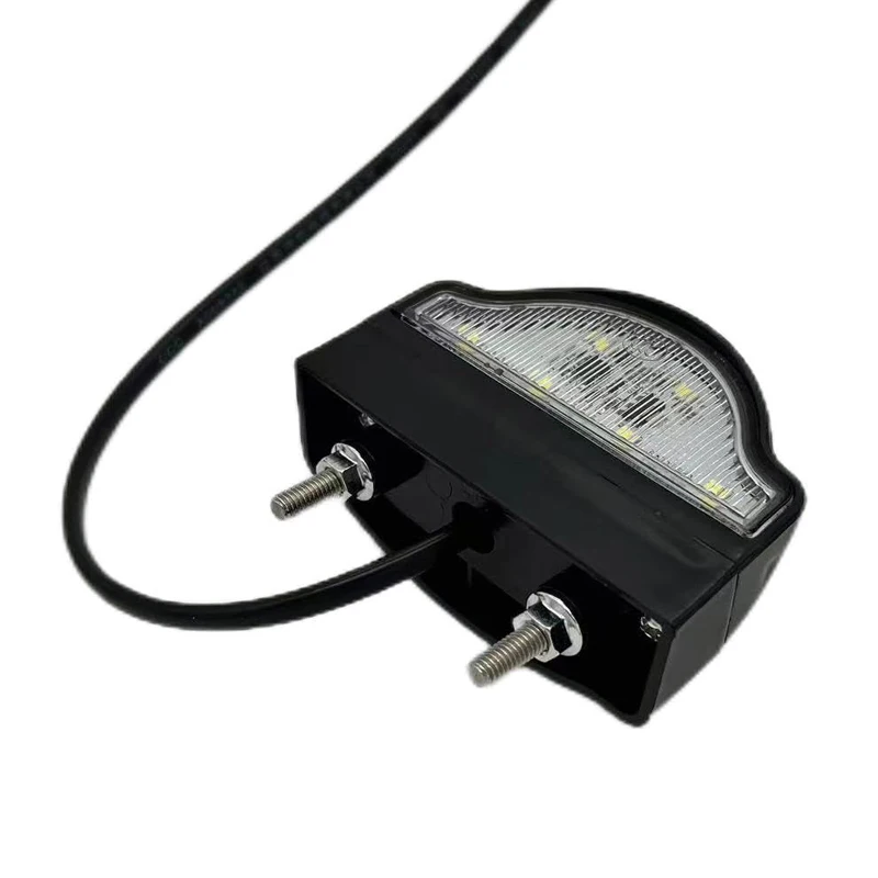 

For Trailer Campervan Caravan Universal Fit 12V/ 24V LED Black Number Plate Light Trailer License Plate Number Lamps Replacement