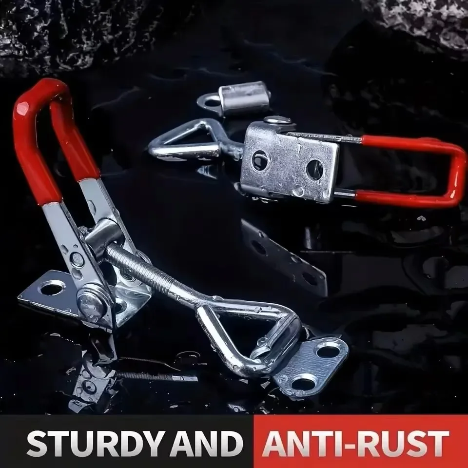 2/10pcs Adjustable Toggle Clamp Latch Heavy Duty Toggle Latches Holding Capacity Pull Latch Clamp For Smoker Lid Jig Tool Box Ca