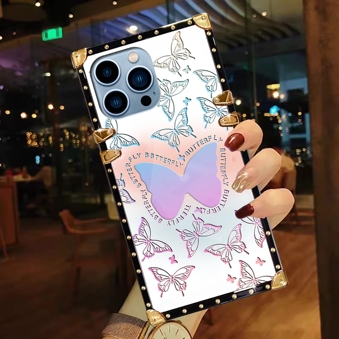 

100PCS H10 Butterfly Phone case For iPhone 15 14 13 12 11 Pro Mini XS Max XR 7 8 Plus Back Cover