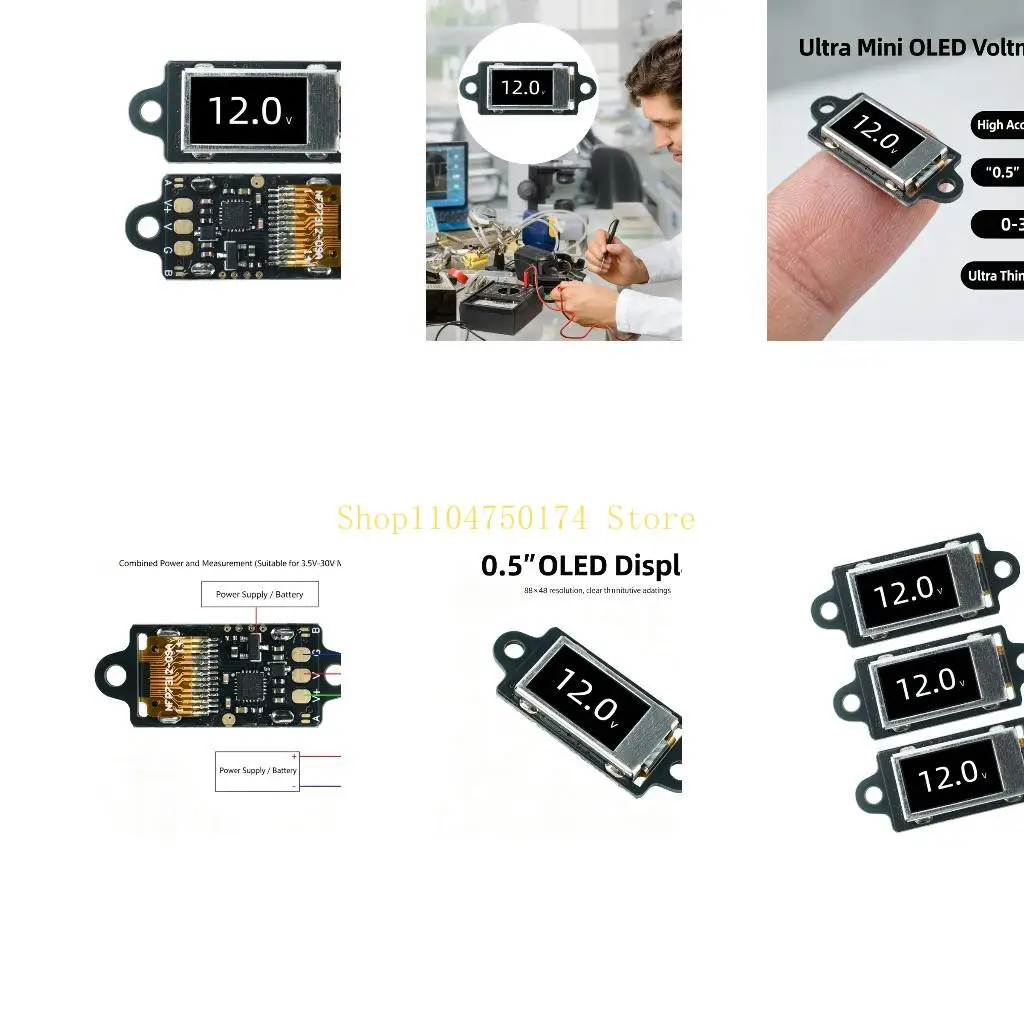 Small Voltmeter with Screen for Power Supply Service and Repair Top Sale