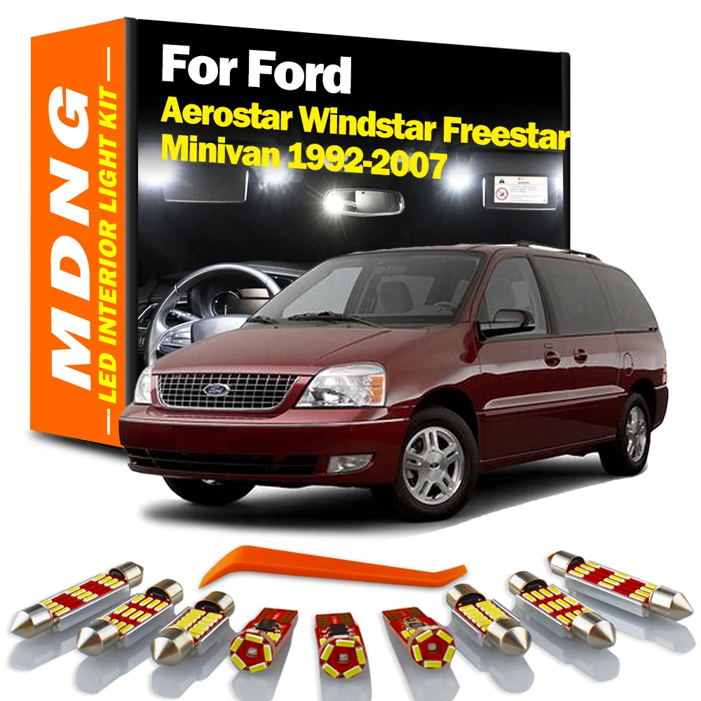 MDNG Canbus LED światło górne do wnętrza kabiny samochodu zestaw dla Ford Aerostar Windstar Freestar Minivan 1992-2005 2006 2007 akcesoria