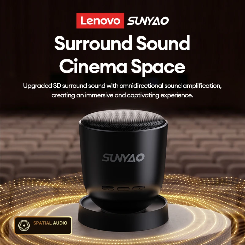 Choice Lenovo HD200 TWS Bluetooth V6.0 Speaker Portable Mini Outdoor Wireless Soundbox 360° Surround Sound Camping Loudspeaker