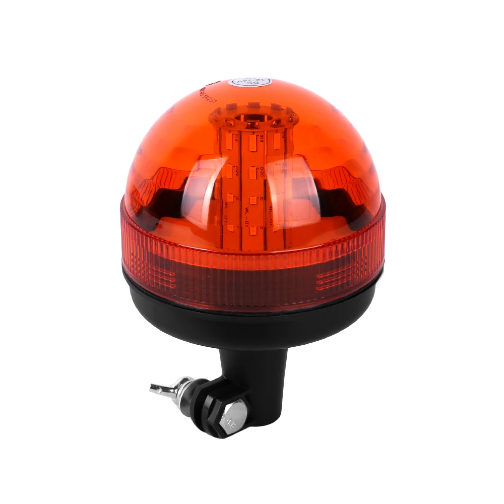 

LED Emergency Flashing Roof Light Amber Rotating Beacon Strobe Light Tractor Forklift Tractor Snow Plow 12-24V