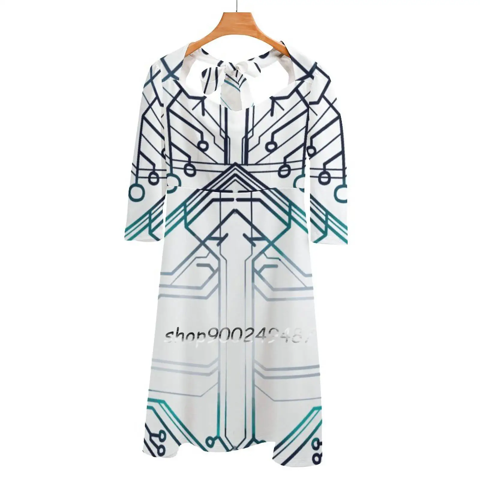 Squip'S Hoodie Pattern Square Neck Dress Sweet Summer Dress Women Elegant Halter Print Dress Be More Chill Squip Musical Bmc