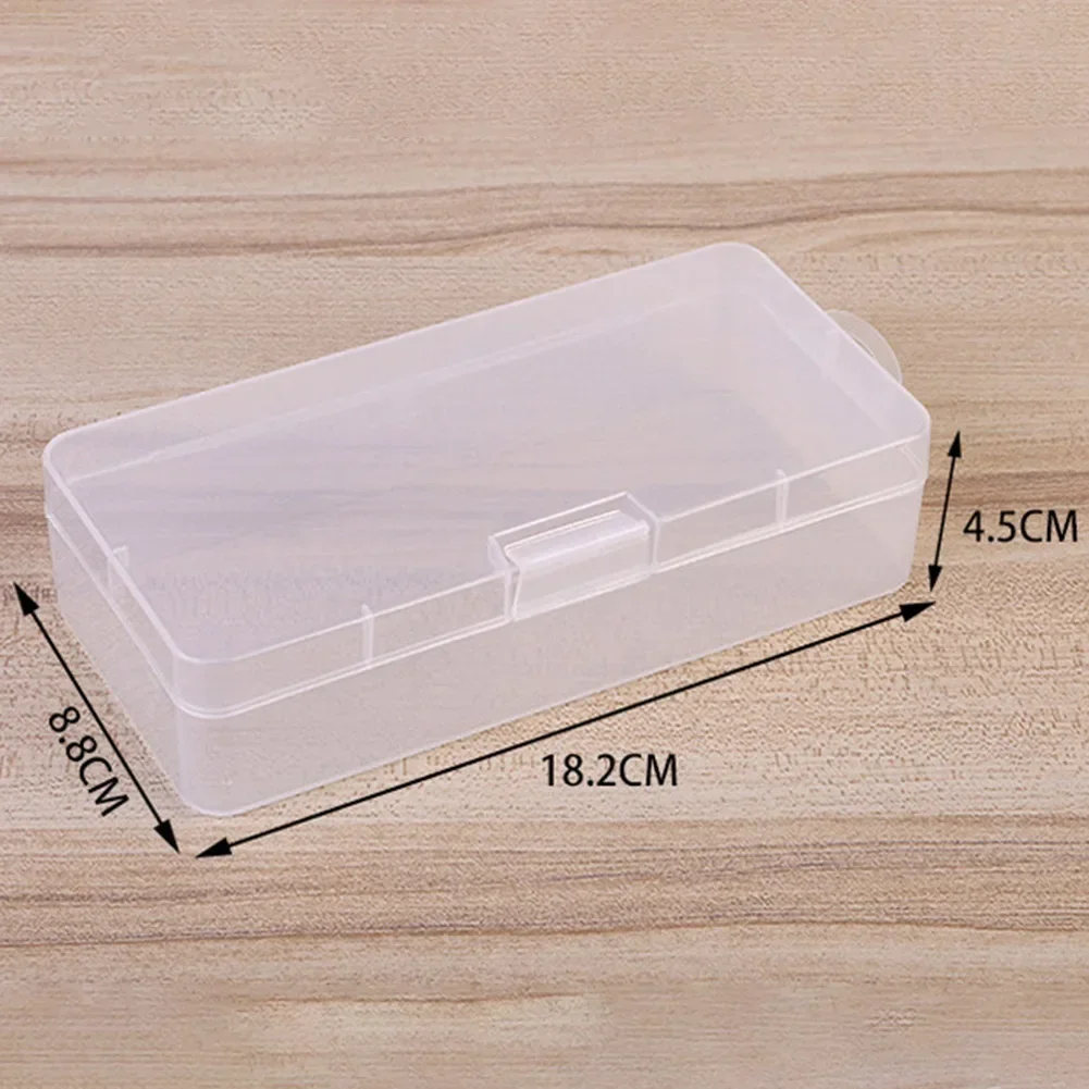 Transparent Plastic Storage Box Photo Cards Holder Desk Storage Organizer Classification Box Stationery Cosmetics Container