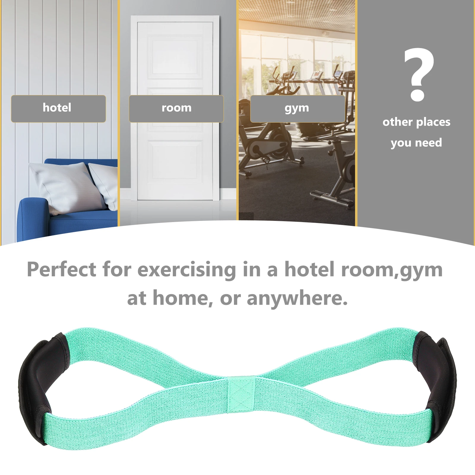 

Yoga Resistance Band Stretch Strap 8 Shape Elastic Exercise Bands for Women Men Fitness Yoga Stretch Strap Workout Bands