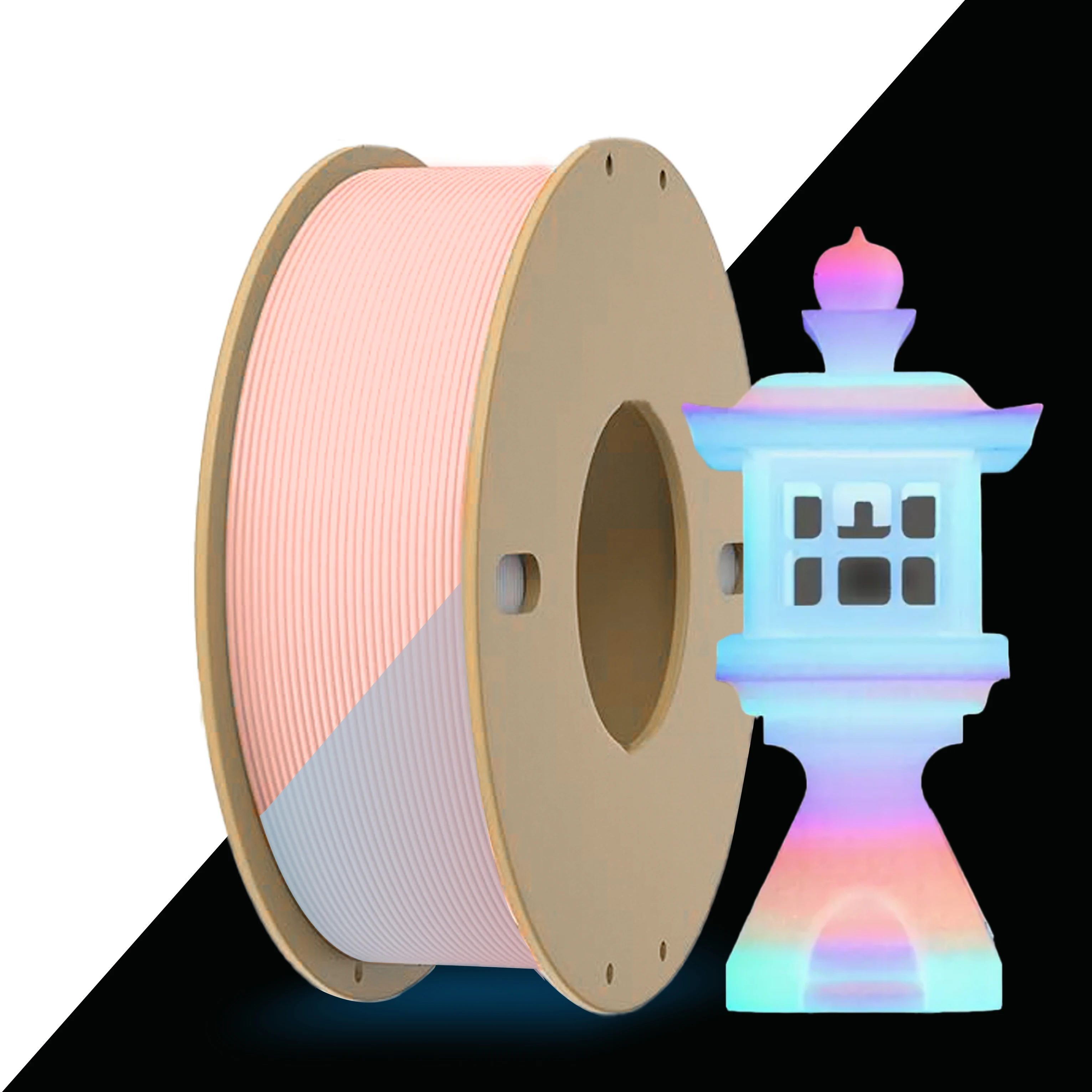 

Ночник PLA, нить для 3D-печати, ночник с радужным градиентом, подходит для 3D-принтера, 1,75 мм +/-0,03 мм, 250 г (0,55 фунтов) рол.