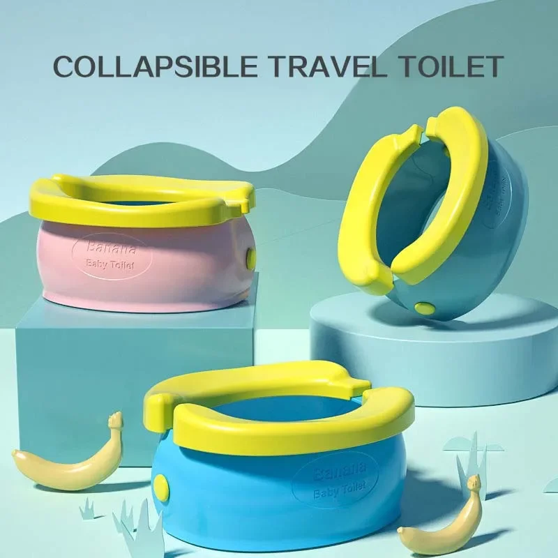 Portable Travel Baby Potty Foldable Children\'s Potty Training Seat Easy to Clean Toilet Seat Boys And Girls Birthday Gift