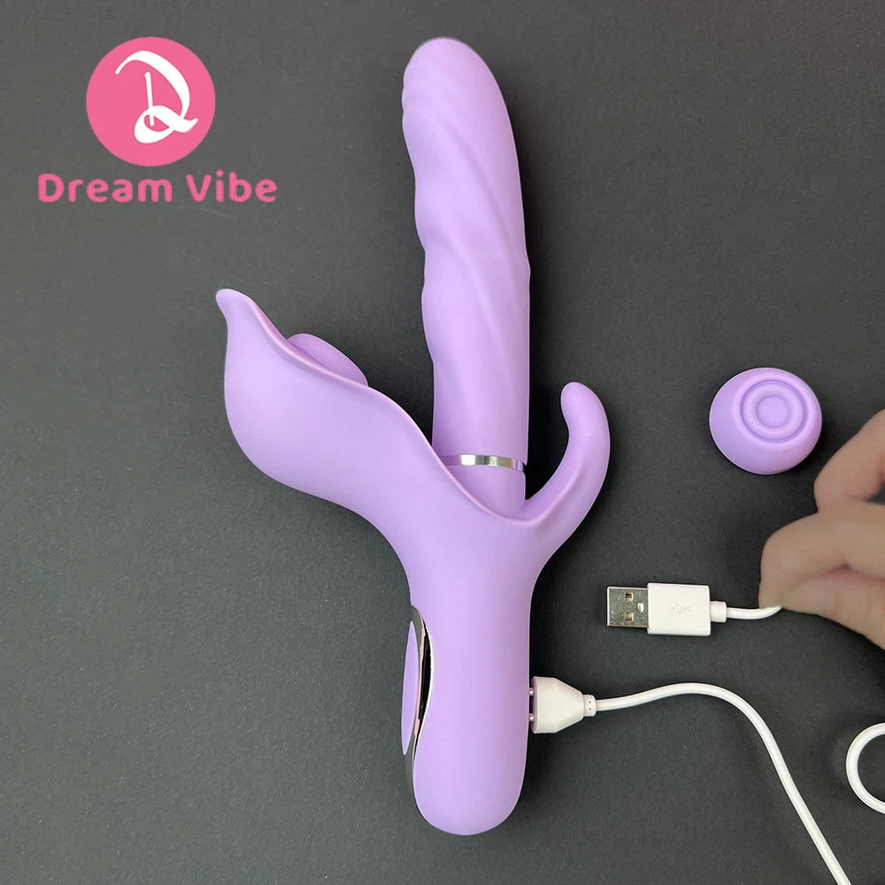 لونا بلوم متعددة الوظائف أرنب هزاز الثلاثي محفز البظر G-بقعة الشرج جديد كبير المثيرة لعبة الجنس النساء متعة الاختراق #4