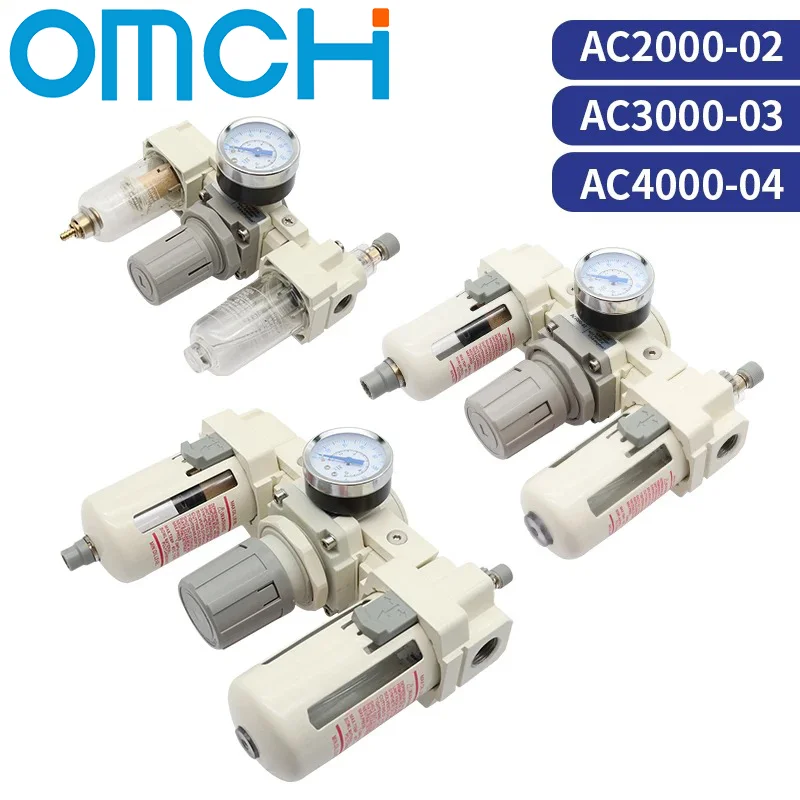 AC2000-02 D AC3000-03D AC4000-04D Air Source Air Processor Regulator Compressor Filter Relief Valve Sanlian Pieces Oil Separator