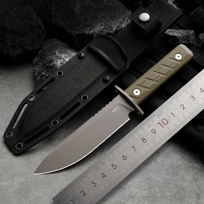 

Rugged and durable cpm-3V hunting knife for men; a reliable tool for rescue and adventure!