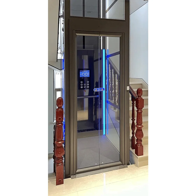 Small indoor hydraulic traction elevator for household use Duplex villa loft elderly elevator