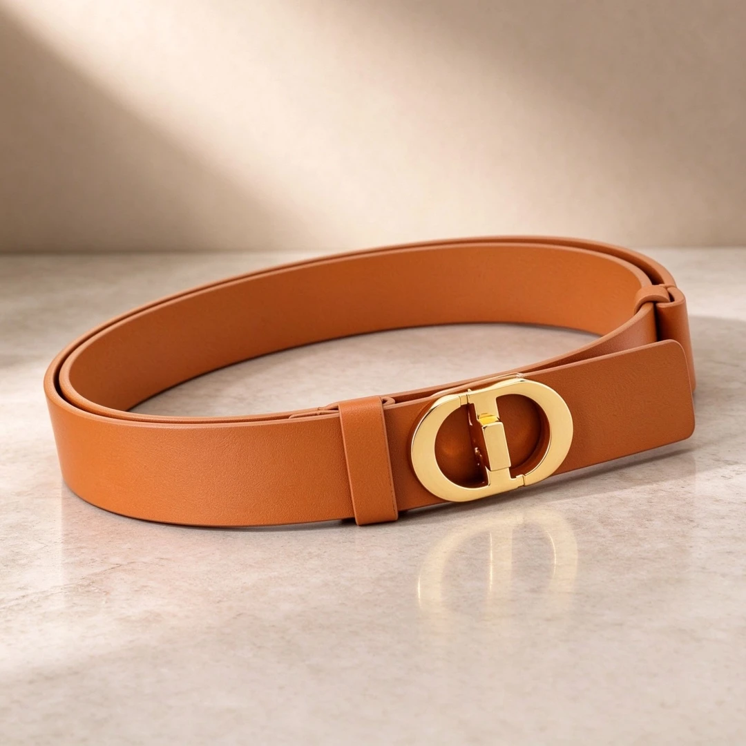 Small Belt Women Belt Fashionable Buckle Belt 3.0CM Freely Adjust With Buckle Dress And Jeans Belts（boxless Packaging）C-D1