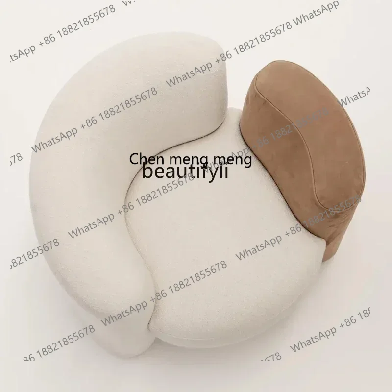 32 Single creative sofa designer casual Italian minimalist fabric modern special-shaped bedroom lounge area receptionAA