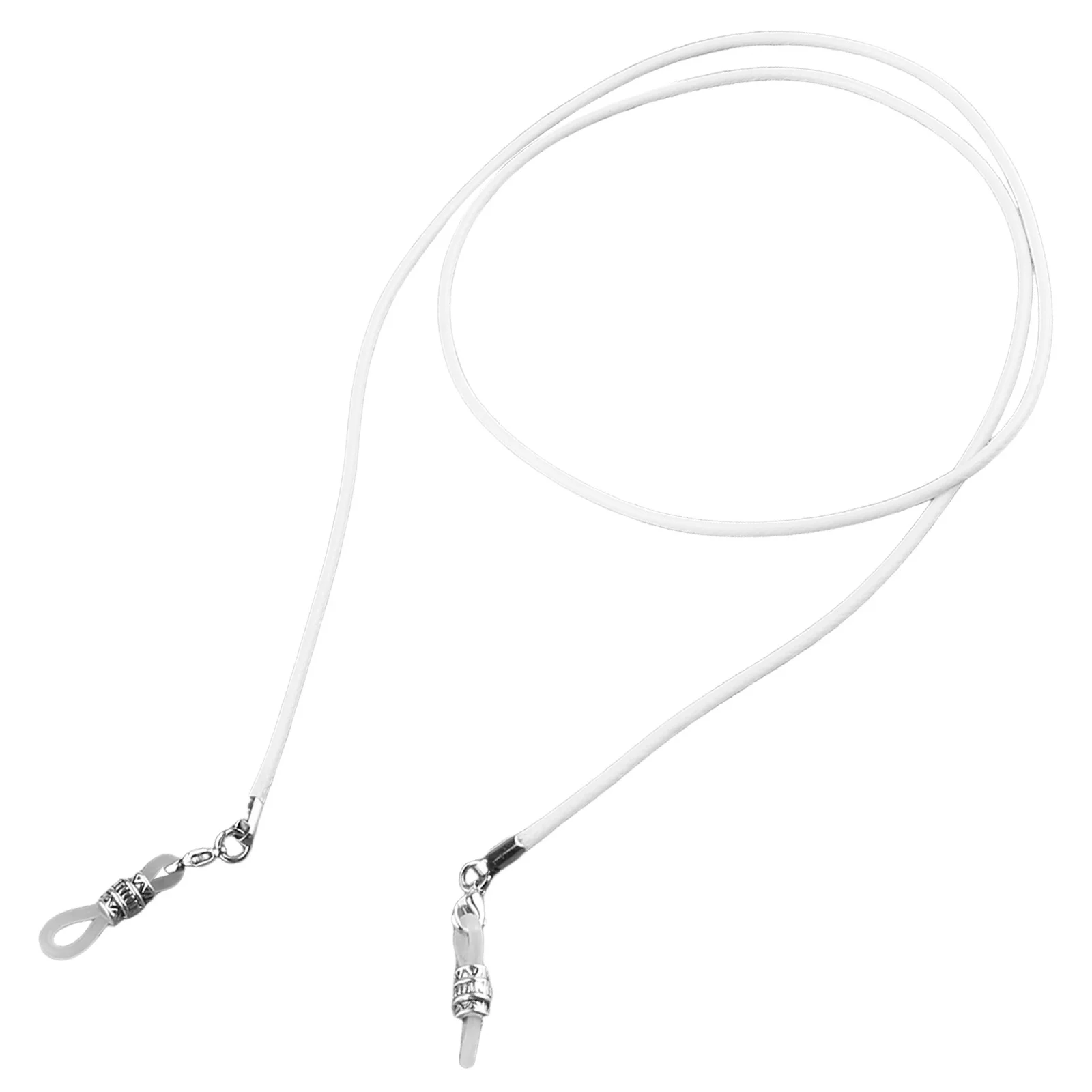 

Eyeglass Chain Neck Strap Holder Adjustable Silicone Ends Metal Coils Wax Cord Purple Around Neck Eyewear Glasses Accessories