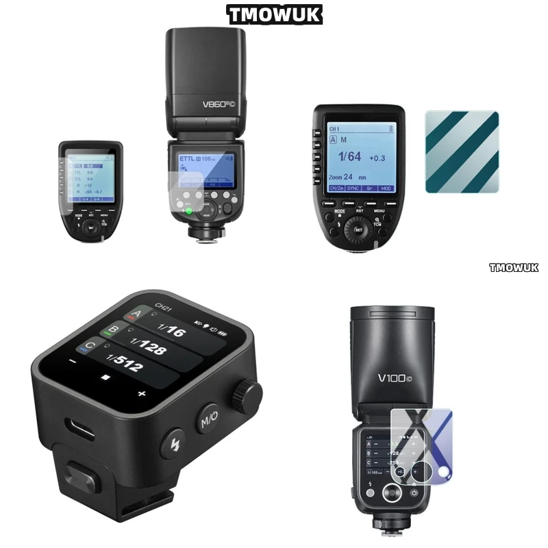 

High - Quality Tempered Glass For Godox X3 V100 V1 Pro AD600BM V860 III V850 III TT685 II V480 Flash Light Full Screen Cover Fil