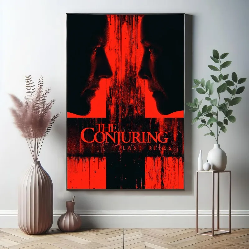 The Conjuring Last Rites (2025) ملصق الفيلم خمر الفيلم الرهيب الكلاسيكي حائط لوح رسم الفن لغرفة المعيشة ديكور المنزل