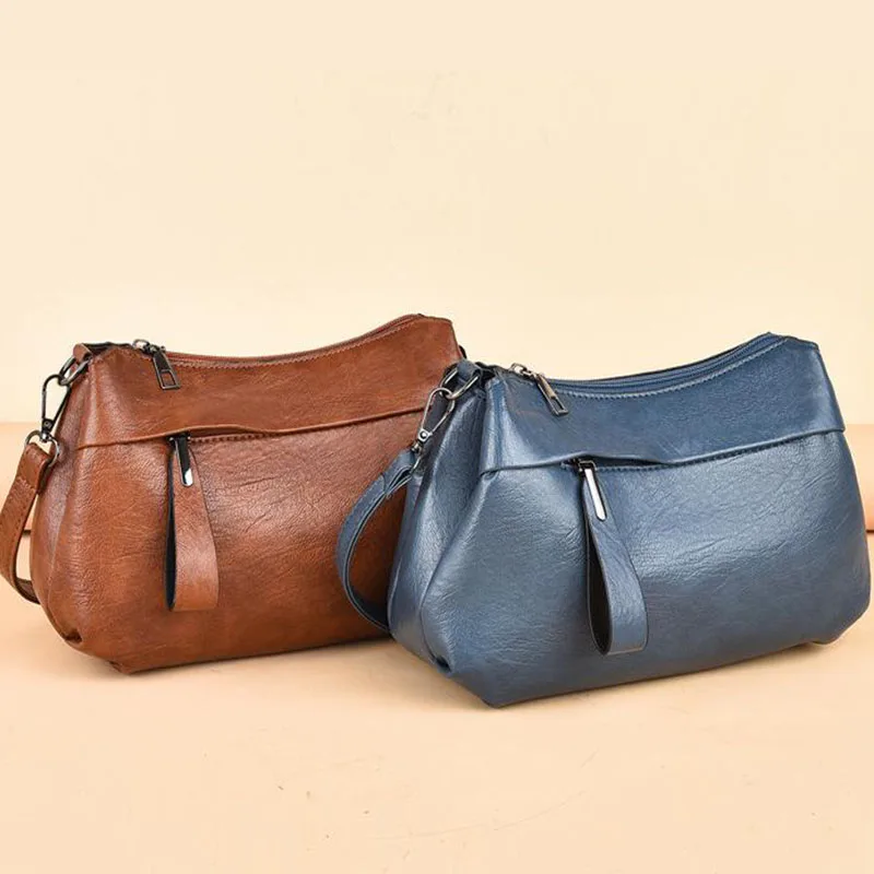 Sac à bandoulière en cuir pour femme, sac à main de créateur de luxe, fourre-tout, messager féminin, sacs à main pour femme, nouvelle marque, 2024