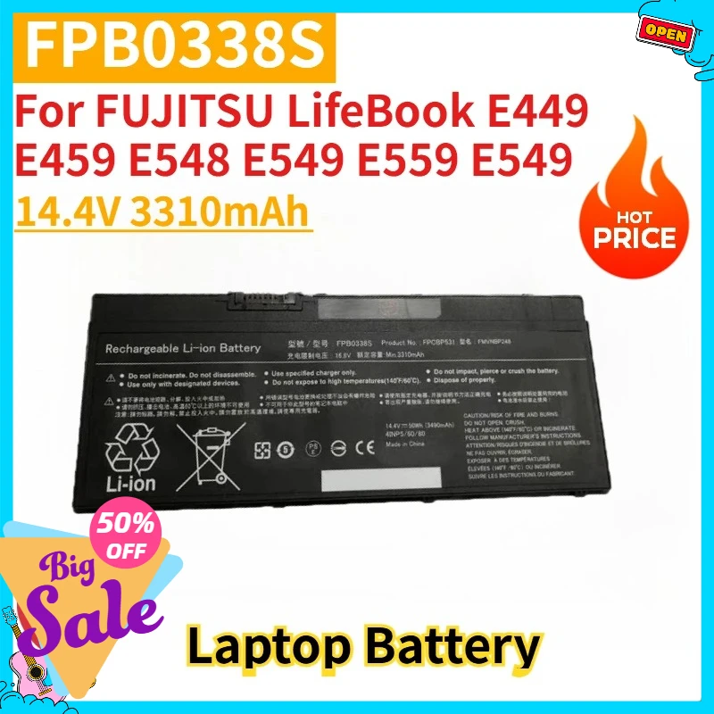 

New Replacement Laptop Battery FPB0338S 14.4V 3310mAh for FUJITSU LifeBook E449 E459 E548 E549 E559 E549