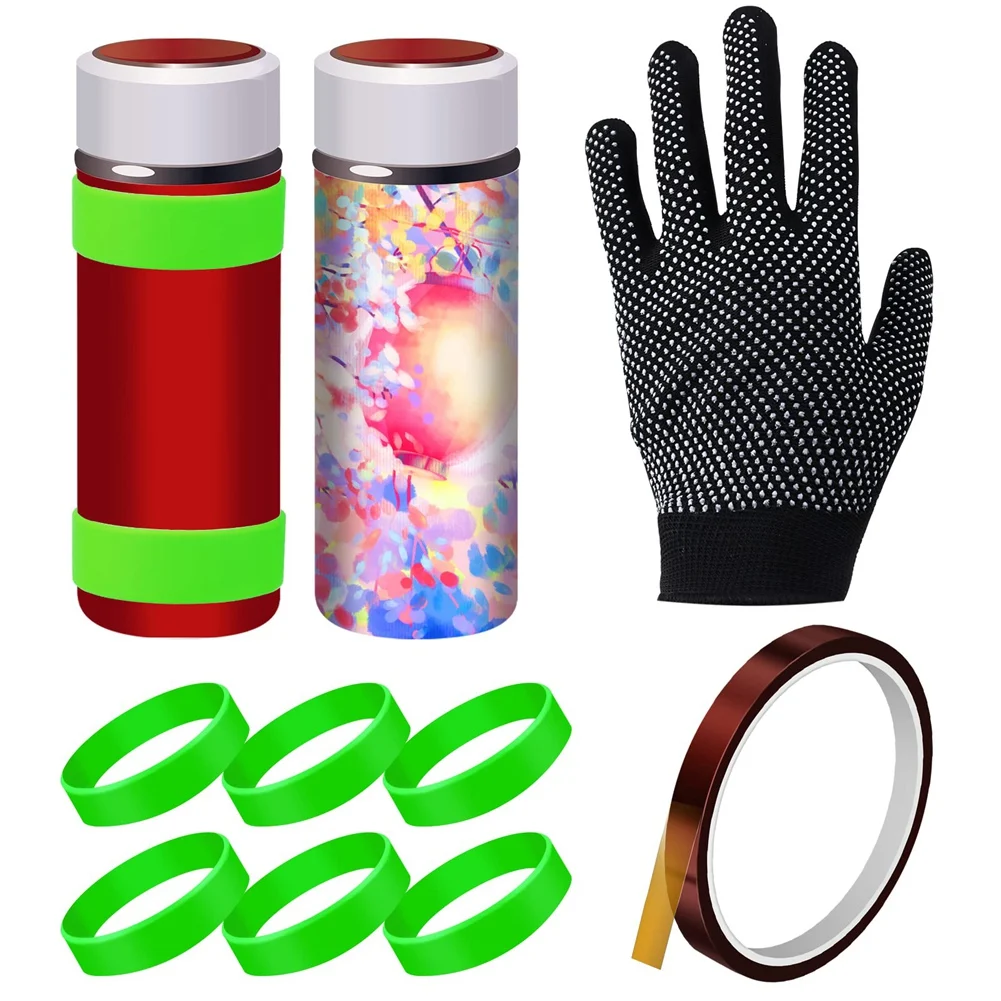 6 قطعة العصابات سيليكون ل حامل الورق التسامي حلقة نقل الحرارة قفازات مقاومة DIY بها بنفسك الحرف صنع التسامي-POS