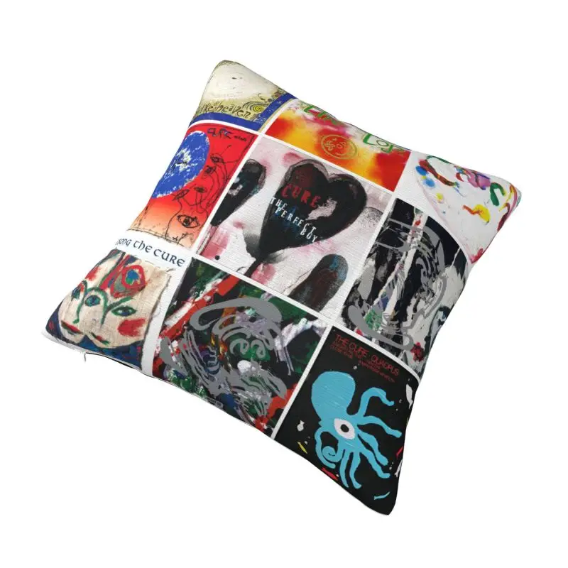 Custom Luxury The Cure Water Washing Ponytail Cushion Cover for Sofa Velvet Rock Music Band Pillow Case