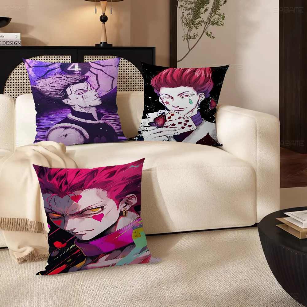 Hunter X Hunter Hisoka Pillow Cushion Cover Pillowcase Living Room Sofa Home Decor Customized