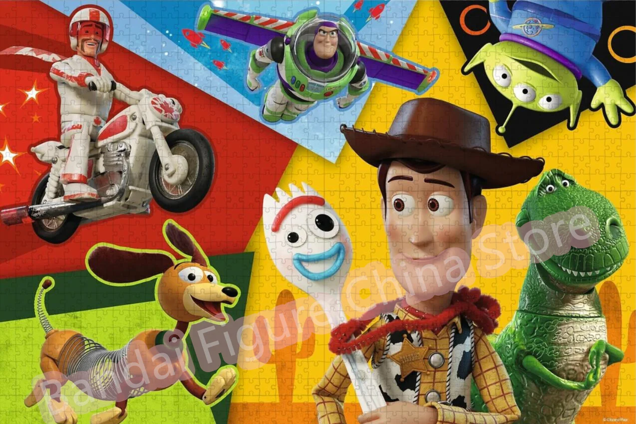 Disney Cartoon Print Puzzle Toy Story 300/500/1000 Pieces Jigsaw Puzzles for Adults Anime Movie Kids Christmas Birthday Gifts