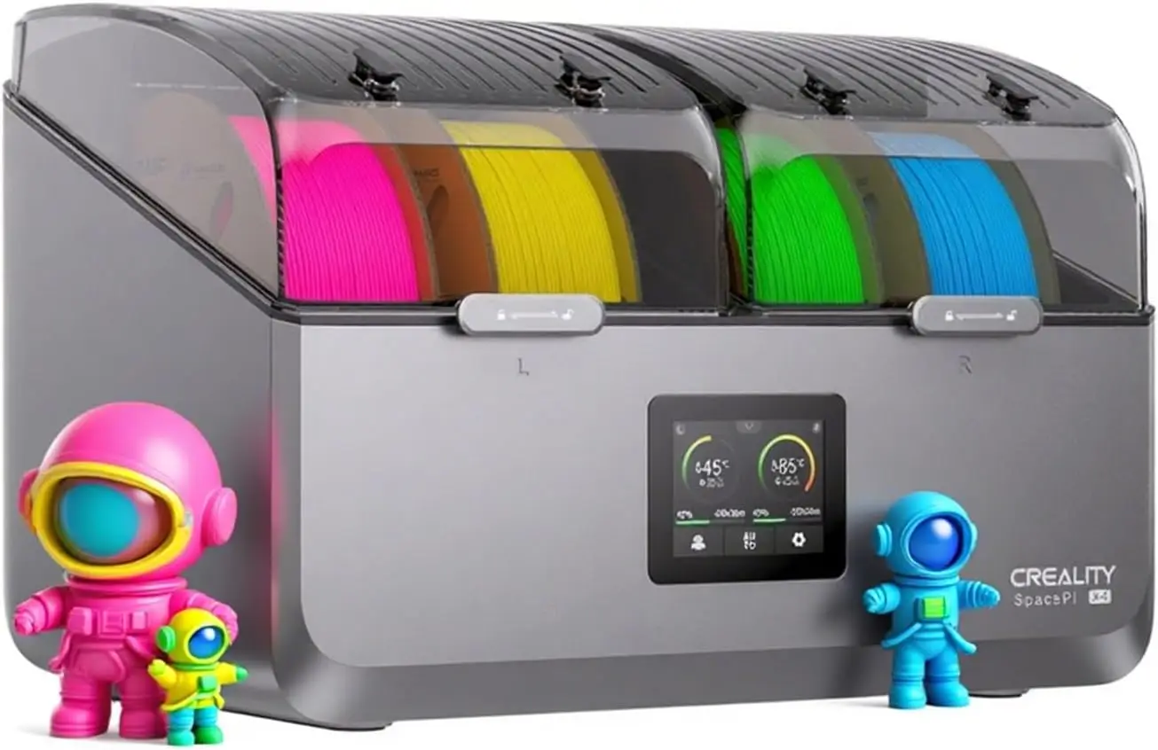 ^For Creality Upgraded Filament Dryer 4 Spools, Space Pi X4 Filament Storage Box, Dual Independent Heating Chambers, Up
