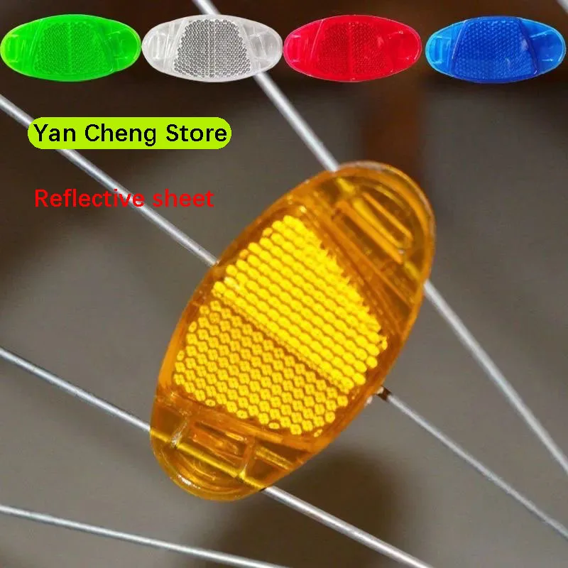 Bicycle Reflective Sheet Wheel Light - Colorful Decorative Night Use Reflective Material Warning Light for Enhanced Visibility