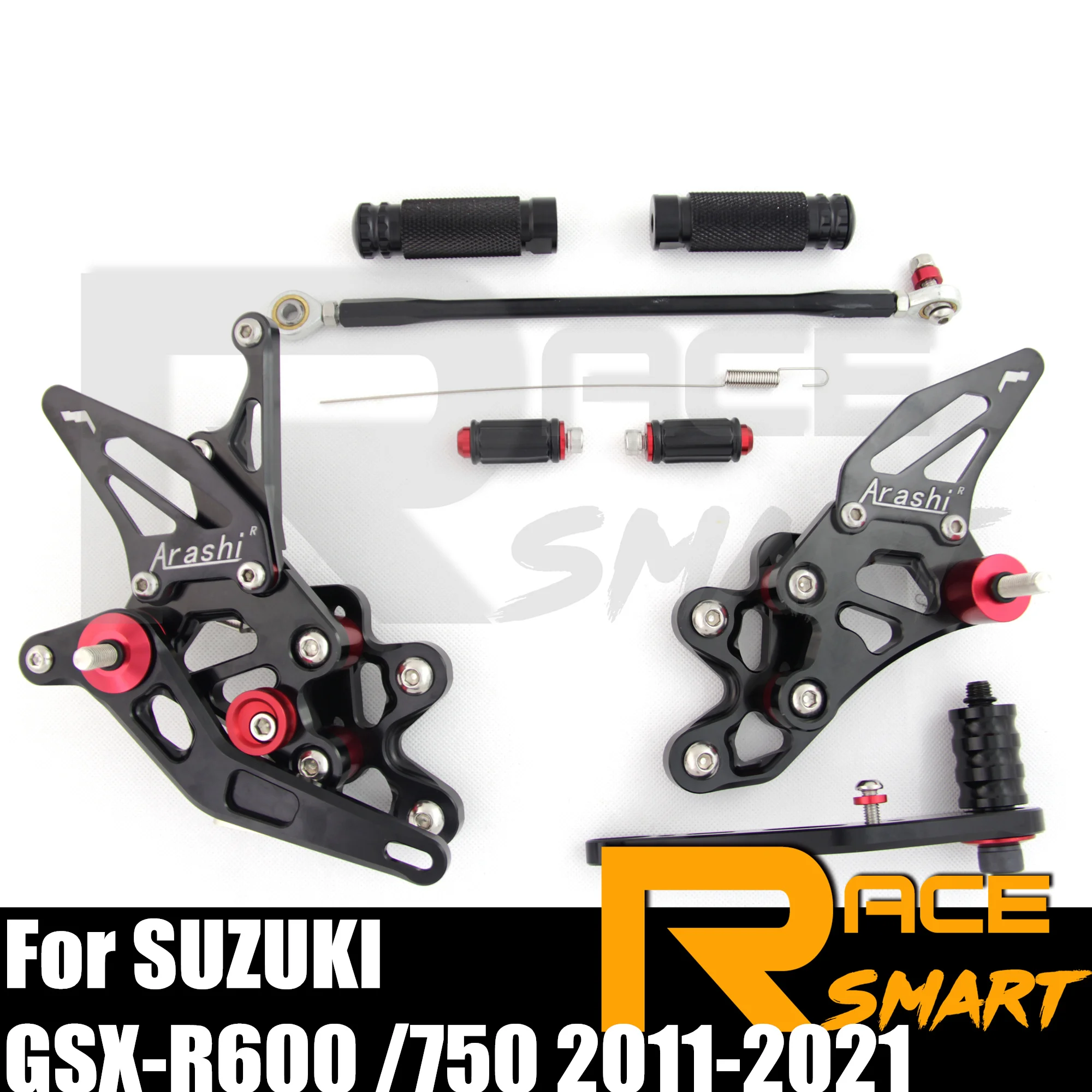 Motorcycle CNC Adjustable Rearset Footrest Footpegs For SUZUKI GSX-R750 2011-2023 GSXR750 GSXR 750 2019 2020 2021 2022 GP Shift
