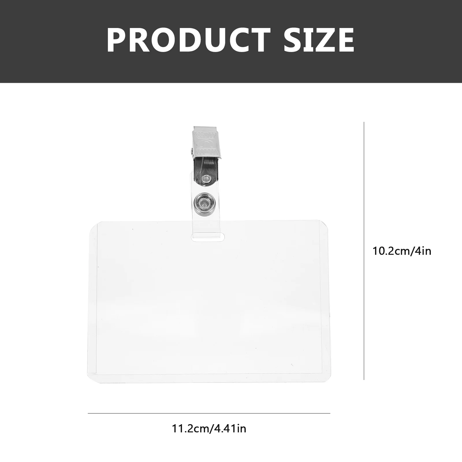 10 set porta badge per permesso di lavoro trasparente impermeabile Copertine protettive per carte trasparenti Porta badge per carte d'identità