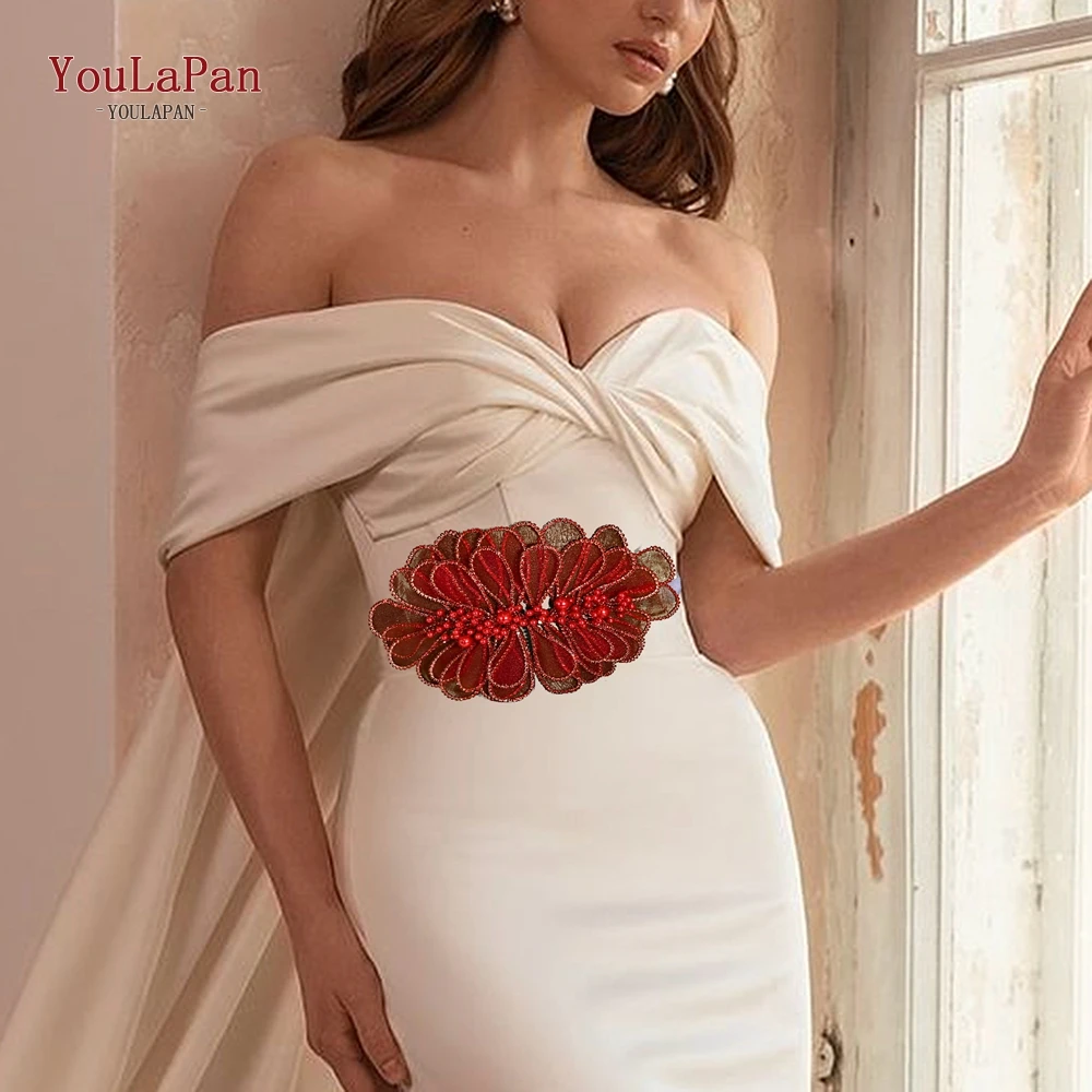 

TOPQUEEN Luxury Pearl Waist Chain Rhinestone Chain Decoration Wedding Dancing Party Belt Fashion Design Handmade Belt SH681