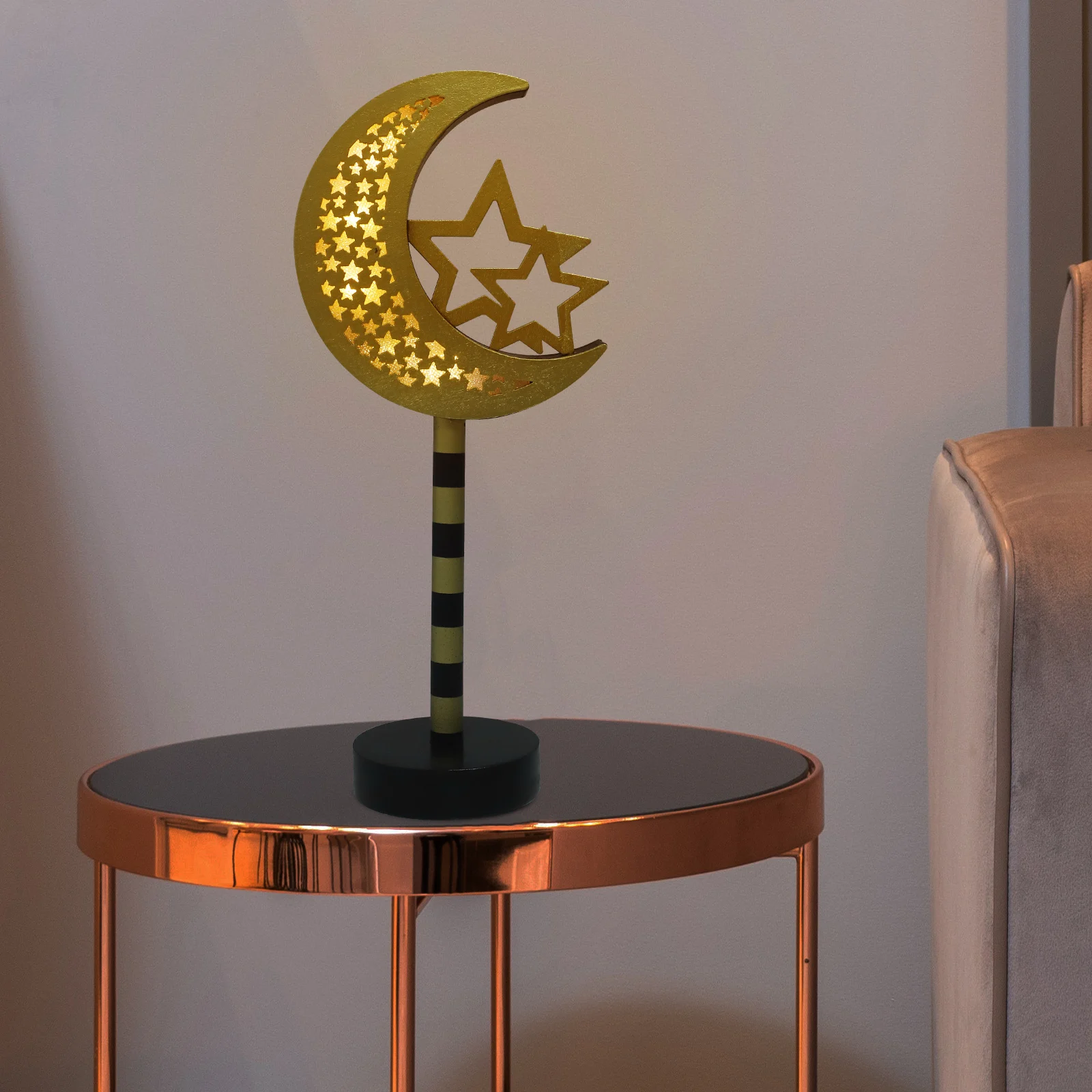 

LED Street Sign Decoration Light Wood Luminous Eid Mubarak Home Festival Decorative Ornament Lamp for Cafe Banquet Ramadan