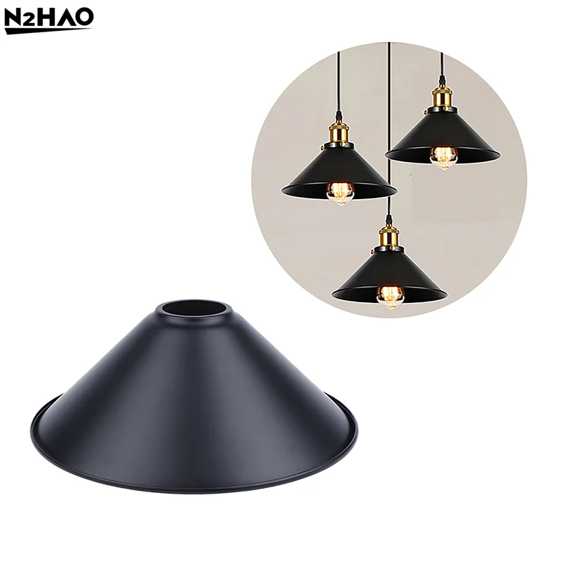 Black Iron Lampshade American Retro Industrial Style Chandelier Wall Lamp Table Lamp Lampshade For Restaurant Clothing Store