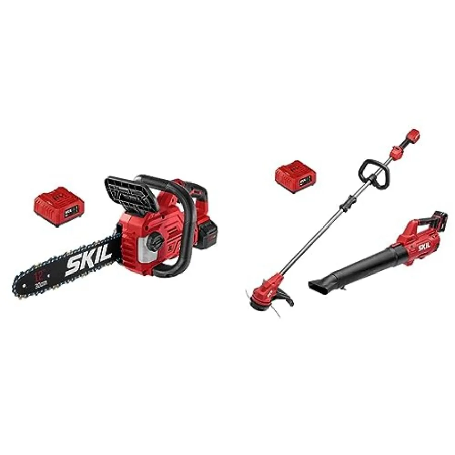 

PWR CORE 20V Chainsaw and String Trimmer/Leaf Blower Kit with Battery and Charger