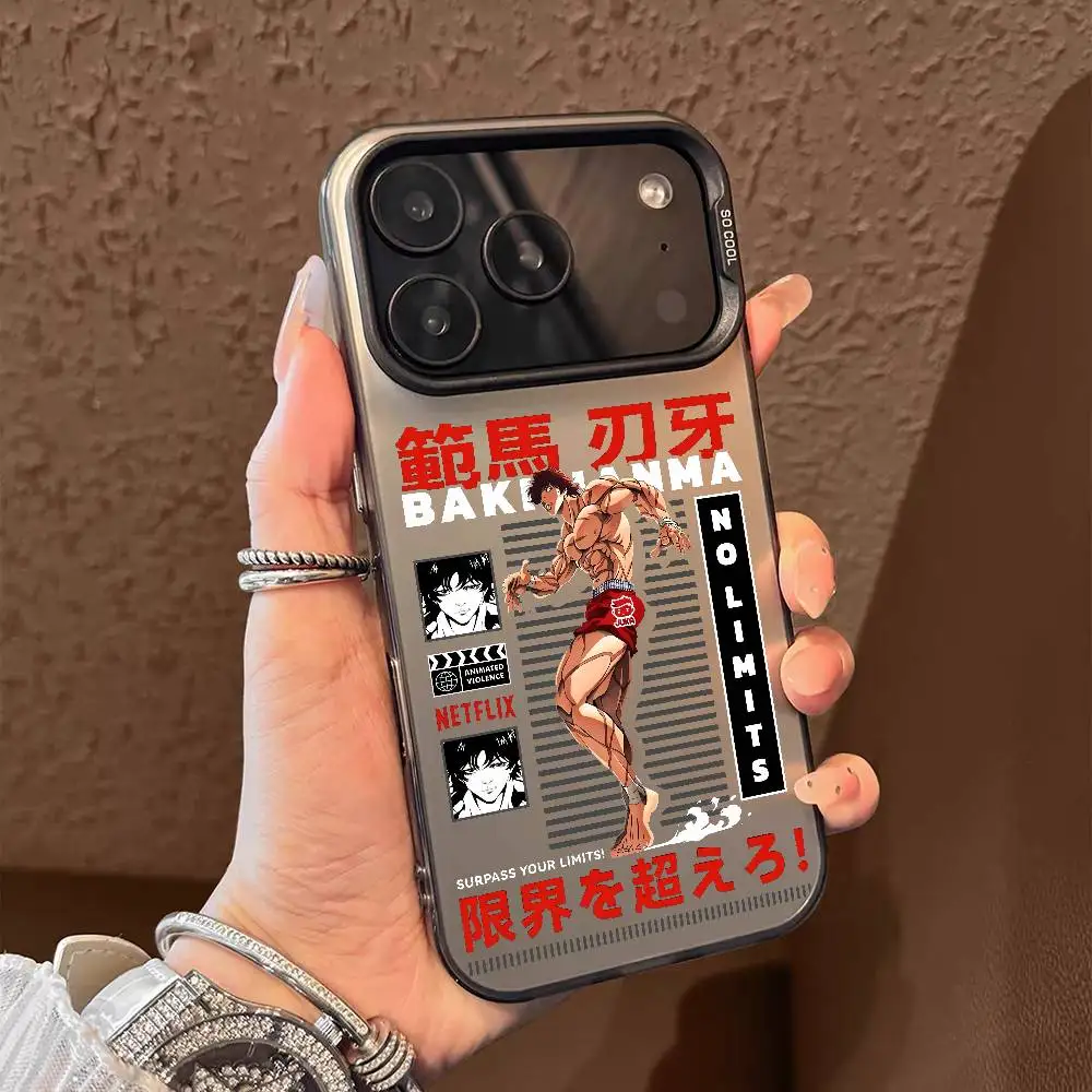 Casing Ponsel B-Baki HanmaS Keren Untuk IPhone 17 16 15 14 13 12 11 Pro Max Air Multicolor Matte Metallic Aurora Funda